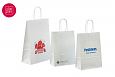 Valged paberist kotid on s.. | Fotogalerii- valged paberkotid, millele trkitud klientide logod br